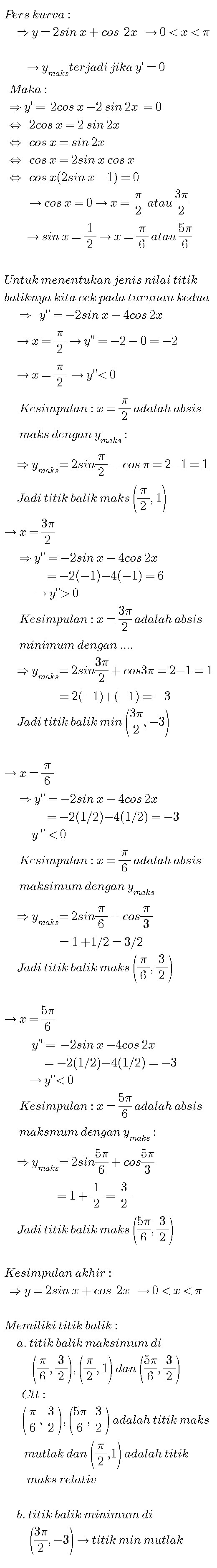 Contoh Soal Titik Stasioner Dan Pembahasannya Guru