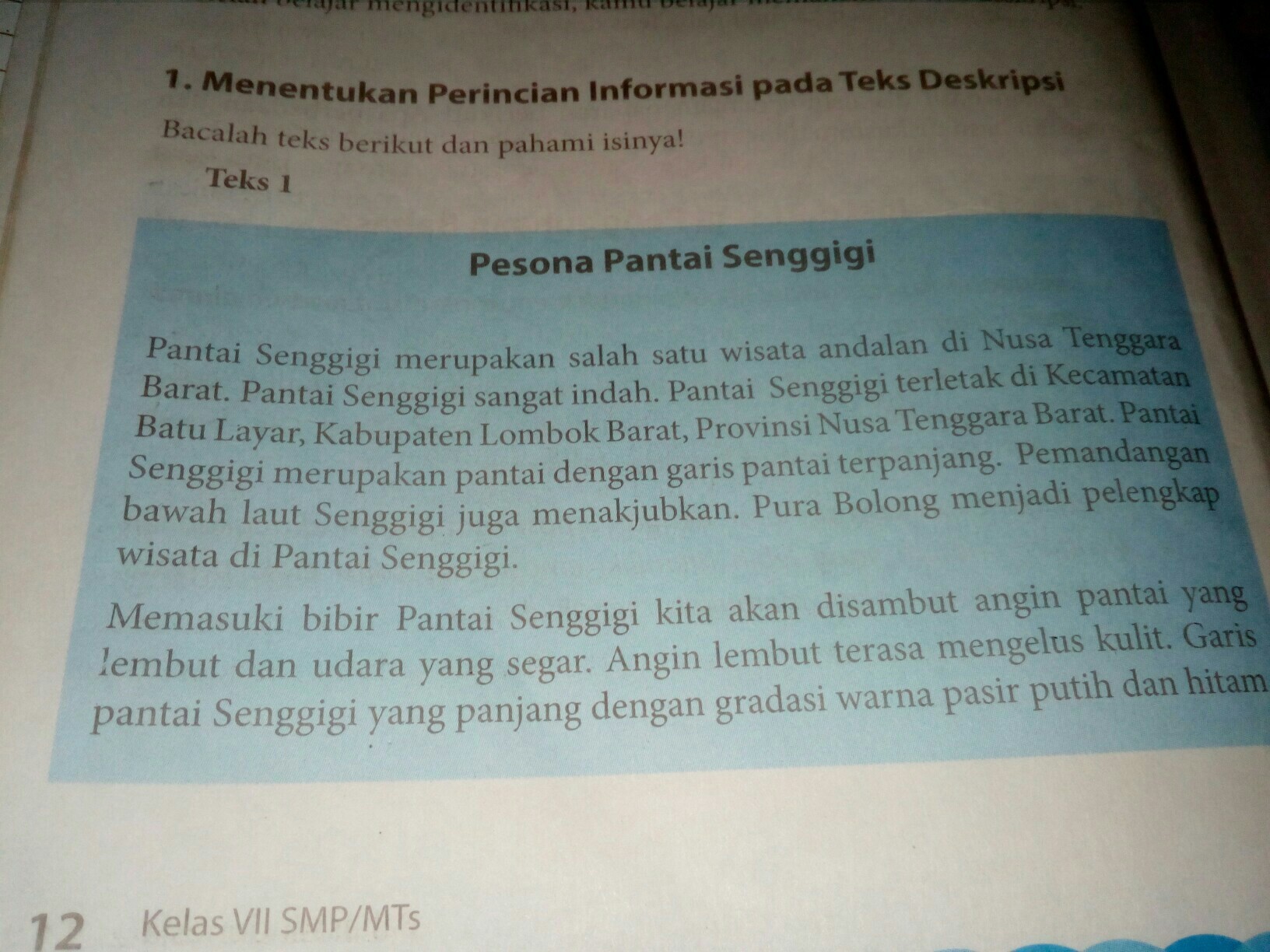 carilah kata berimbuhan dan kata dasar pada teks deskripsi pesona
