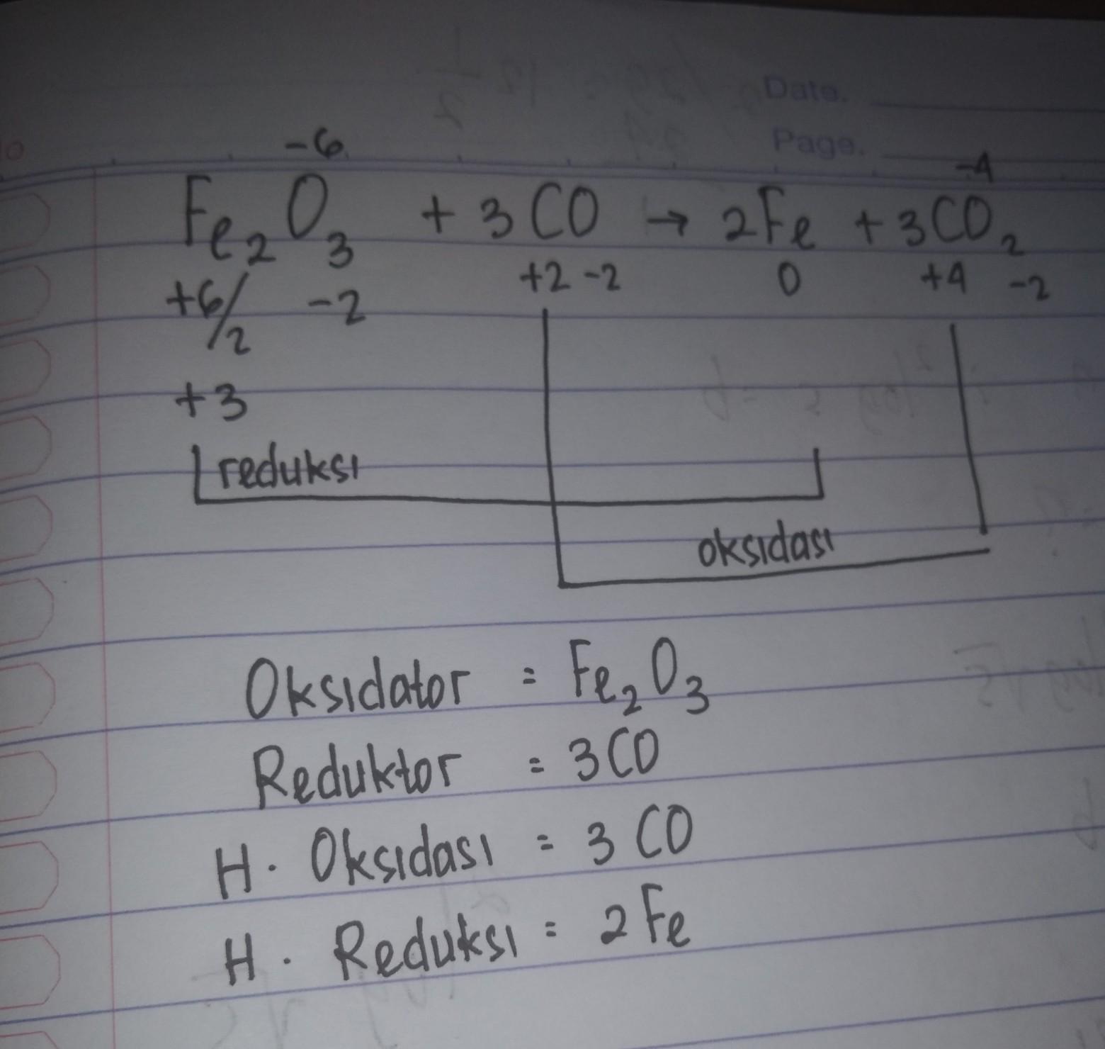 Fe2O3 + 3Co → 2Fe + 3Co2 Tolong Dibuatkan Diagram Redoks Nya - Brainly.co.id