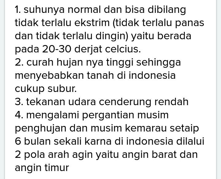 Ciri Ciri Wilayah Beriklim Tropis