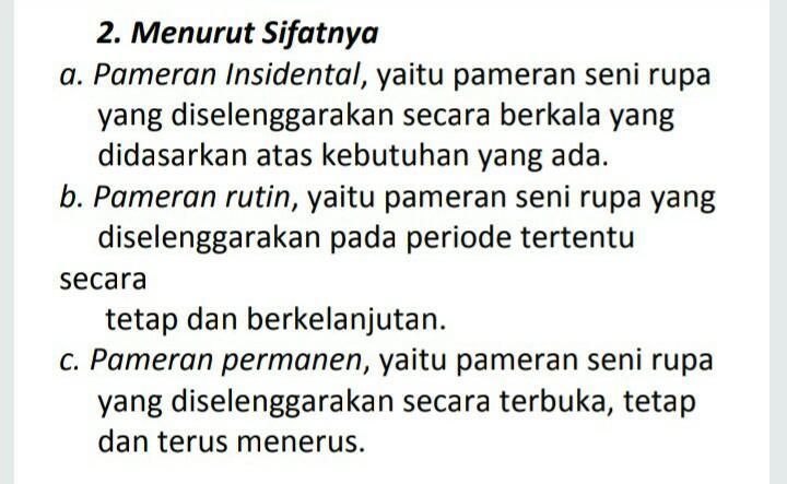 Pameran yang dilakukan secara terbuka dan terusmenerus