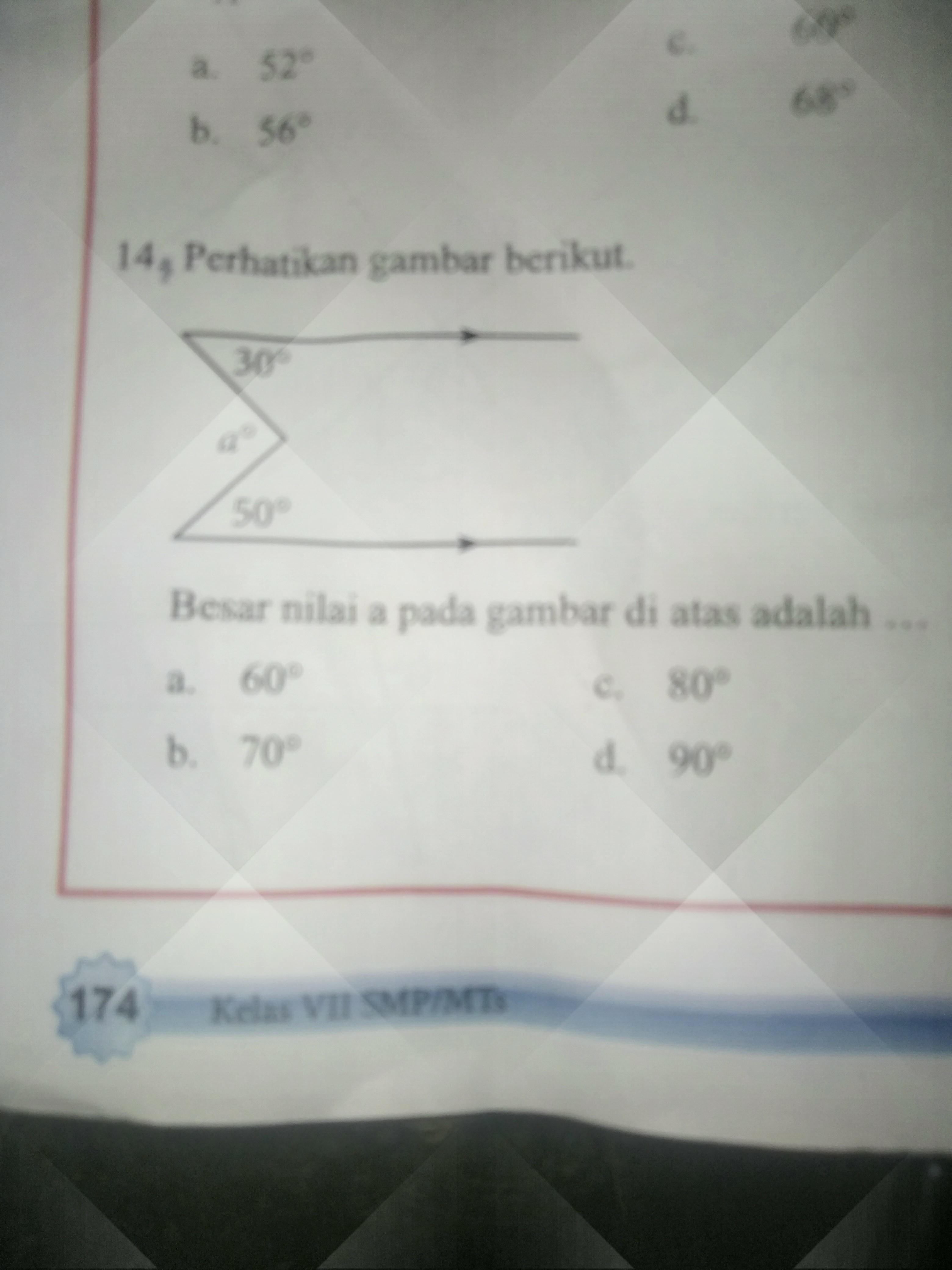 Besar nilai a pada gambar di atas adalah Brainly.co.id