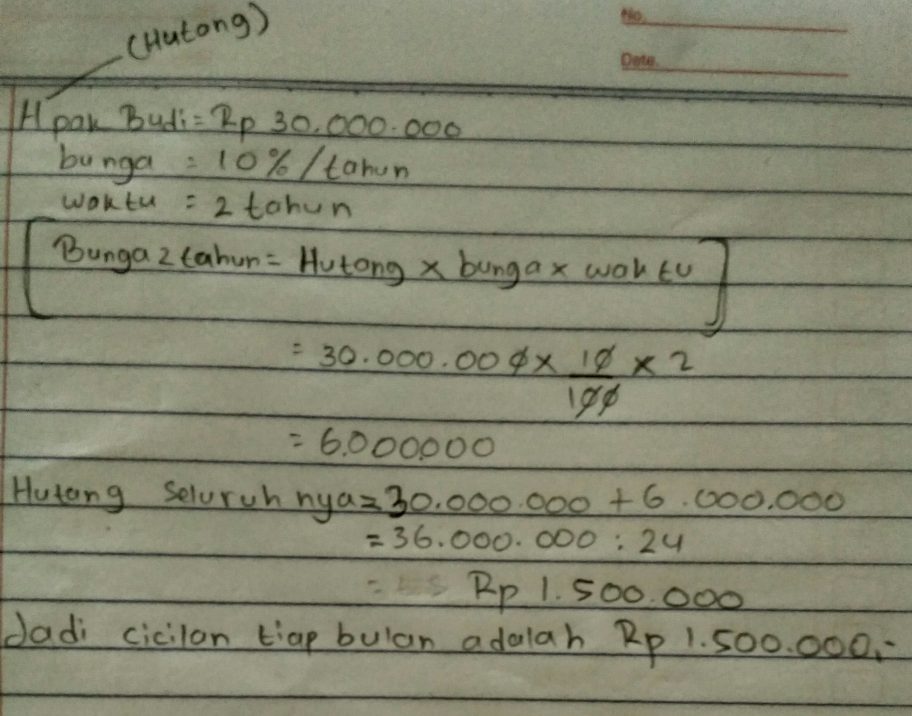 Pak Budi Meminjam Uang Di Bank Info Terkait Uang