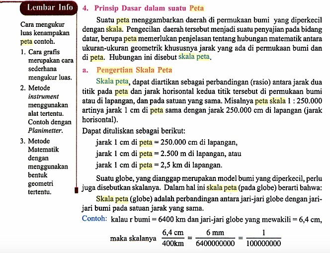 jelaskan pengertian skala peta, berapa jenis, dan berikan contoh cara