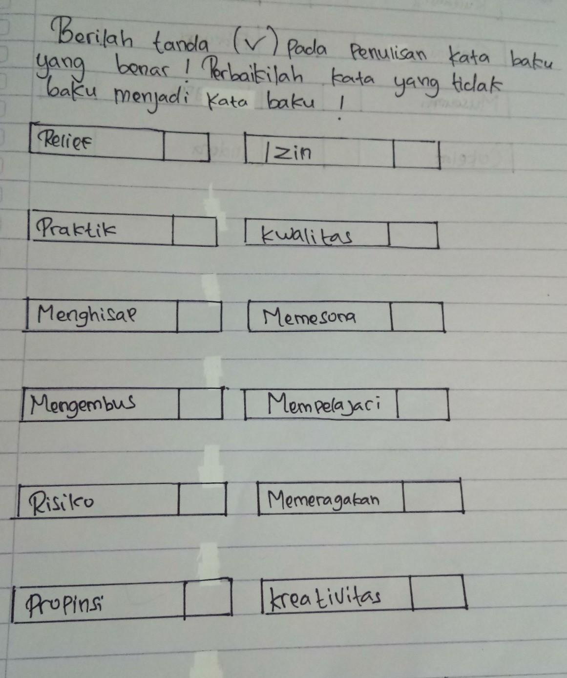 Kata Baku Menghisap Adalah KATAKU