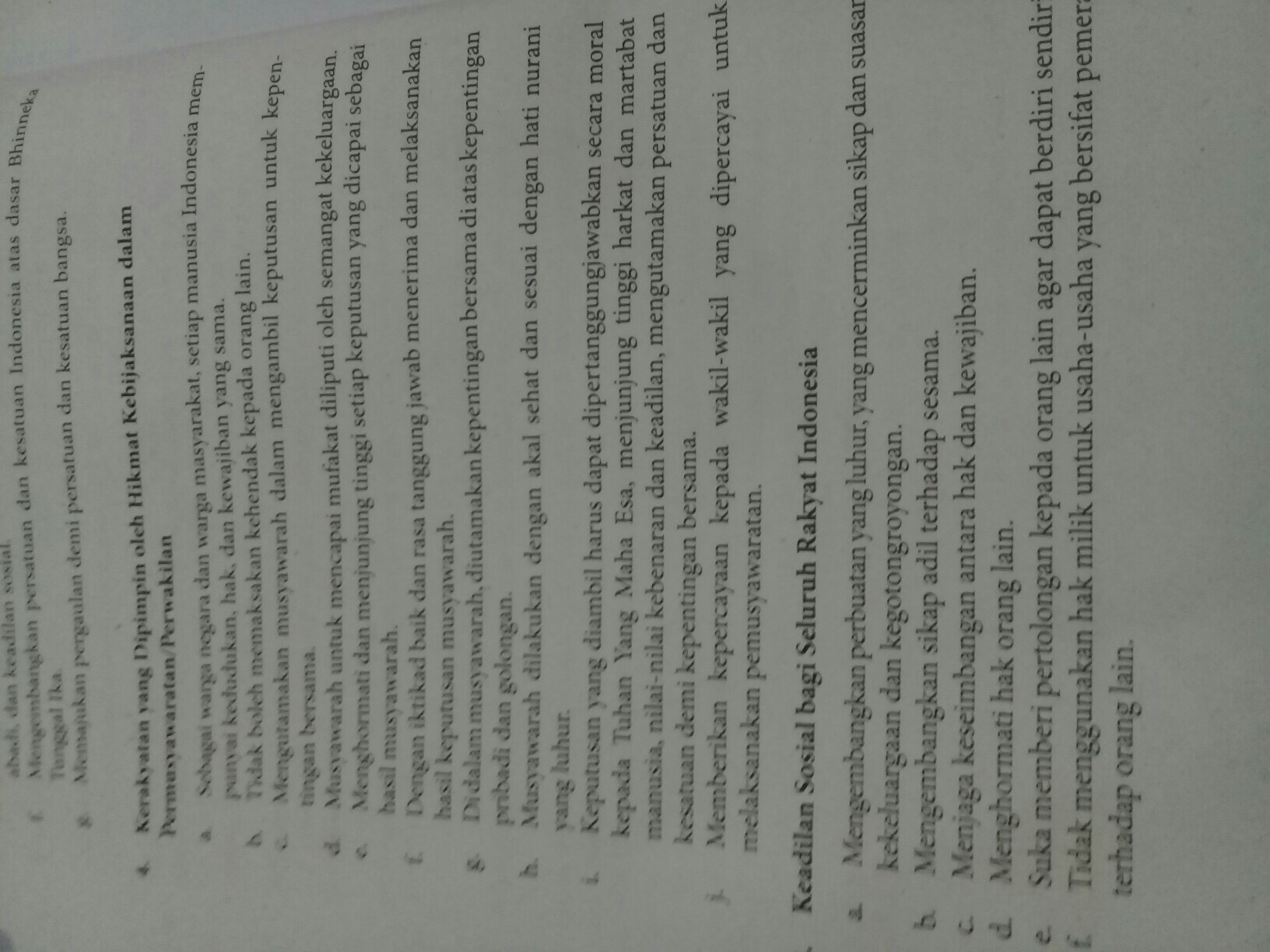 contoh sila ke 4 dan sila ke 5 dilingkungan masyarakat