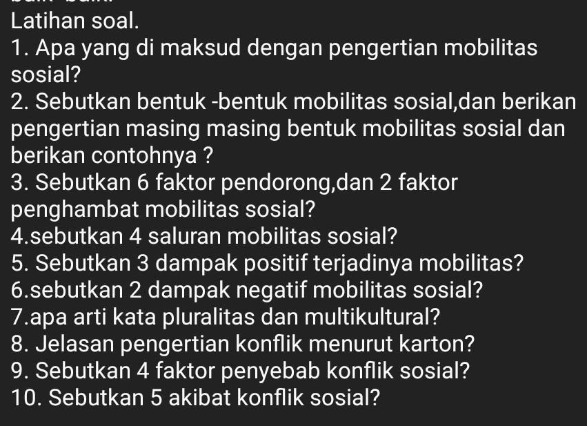 Jelaskan Bentuk Mobilitas Sosial