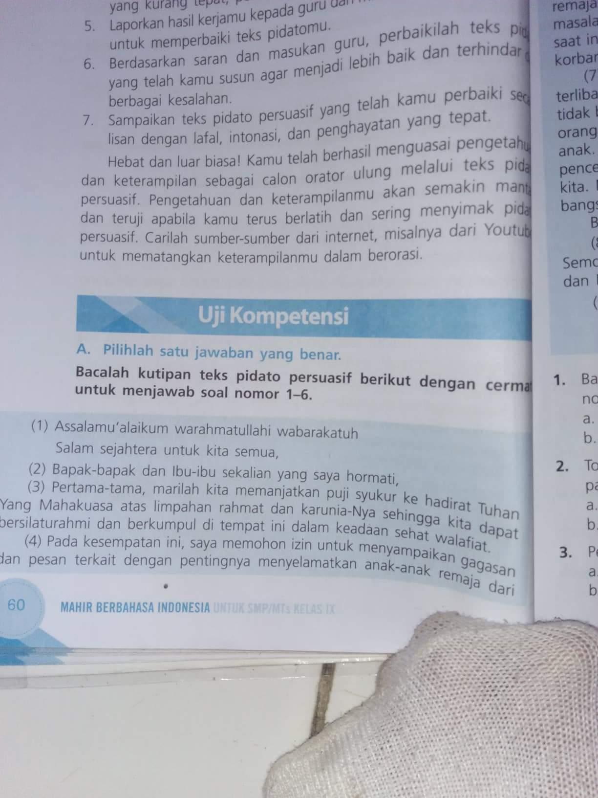 Kunci Jawaban Buku Bahasa Indonesia Kelas 9 Halaman 61 Revisi Id