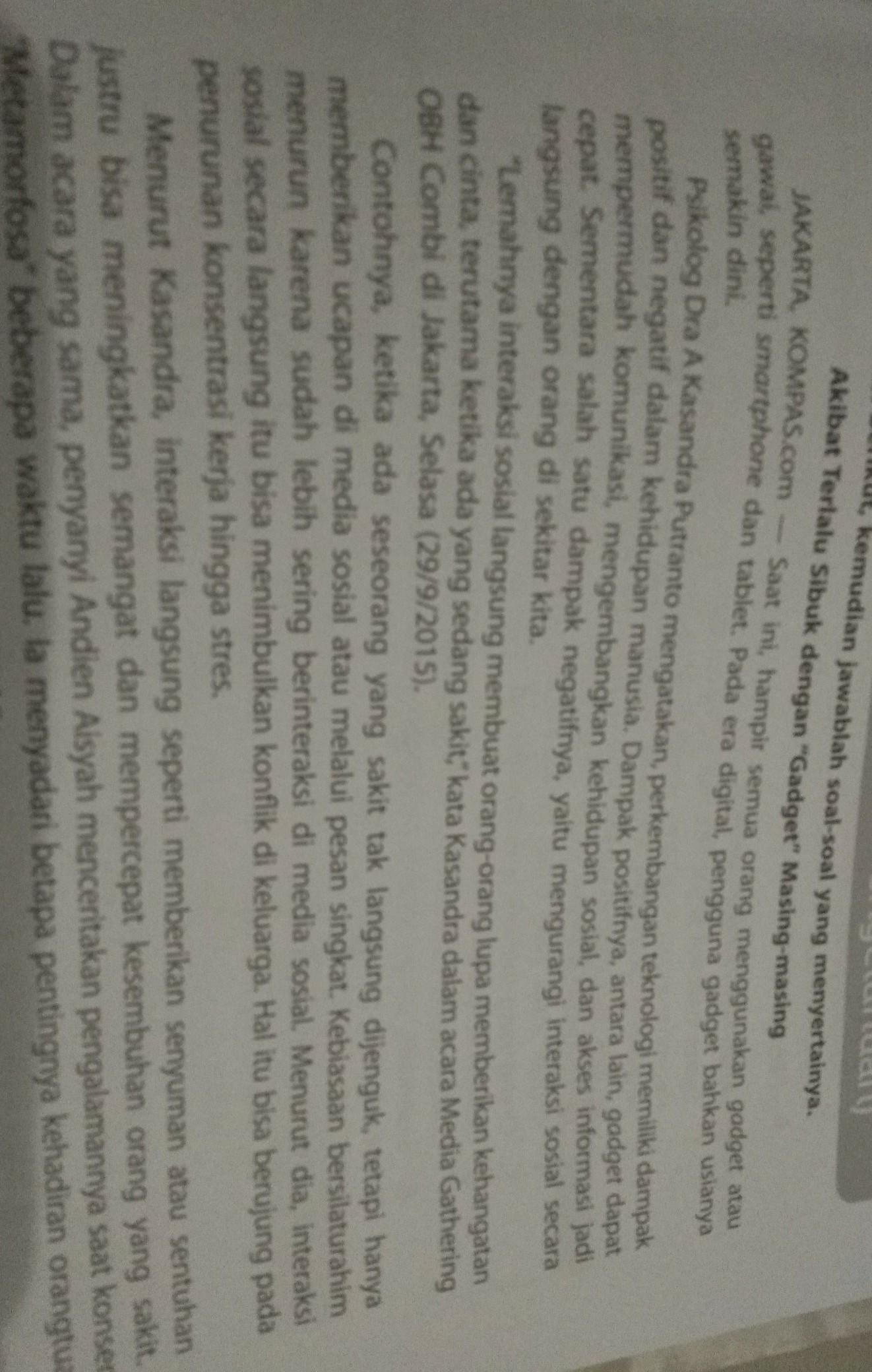 1.Menurut pengamatanmu,apa saja manfaat dari proses sosial