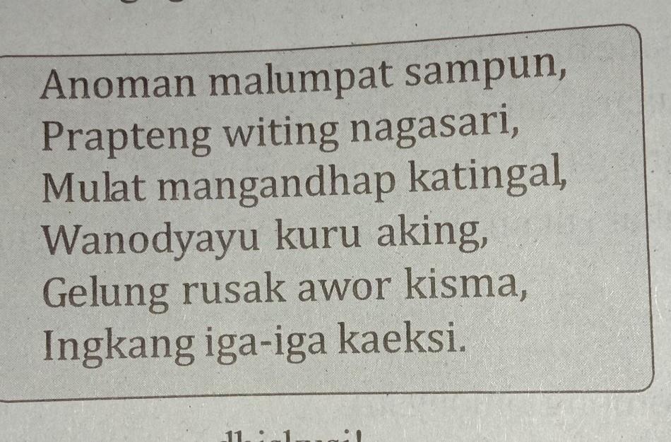 tembung endi wae sing kalebu tembung garba Brainly.co.id