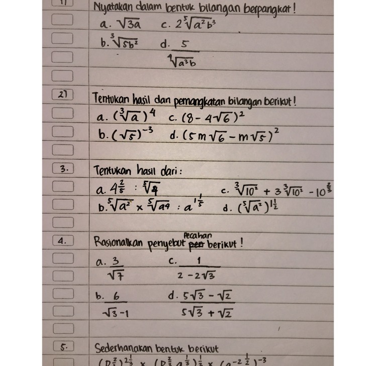 1) nyatakan dalam bentuk bilangan berpangkat Brainly.co.id