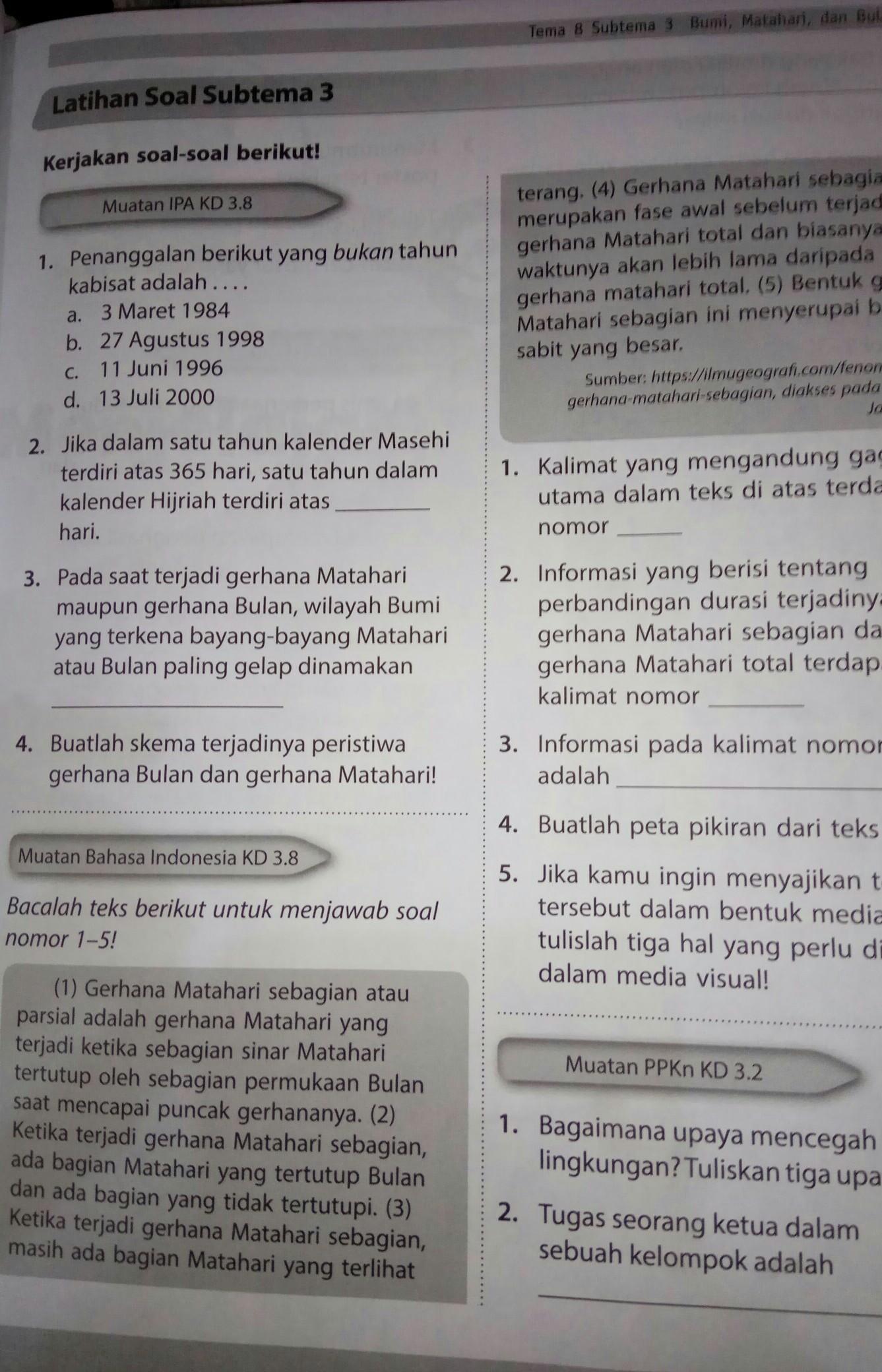 buatlah peta pikiran dari teks di atas (yang nomor 4 bahasa indonesia