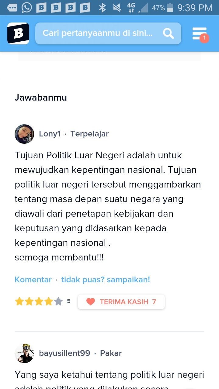 apa yang kamu ketahui tentang politik luar negeri suatu negara