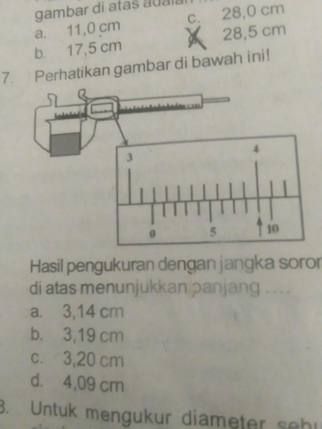 Alat Untuk Mengukur Diameter Bagian Dalam Sebuah Pipa Paralon Adalah