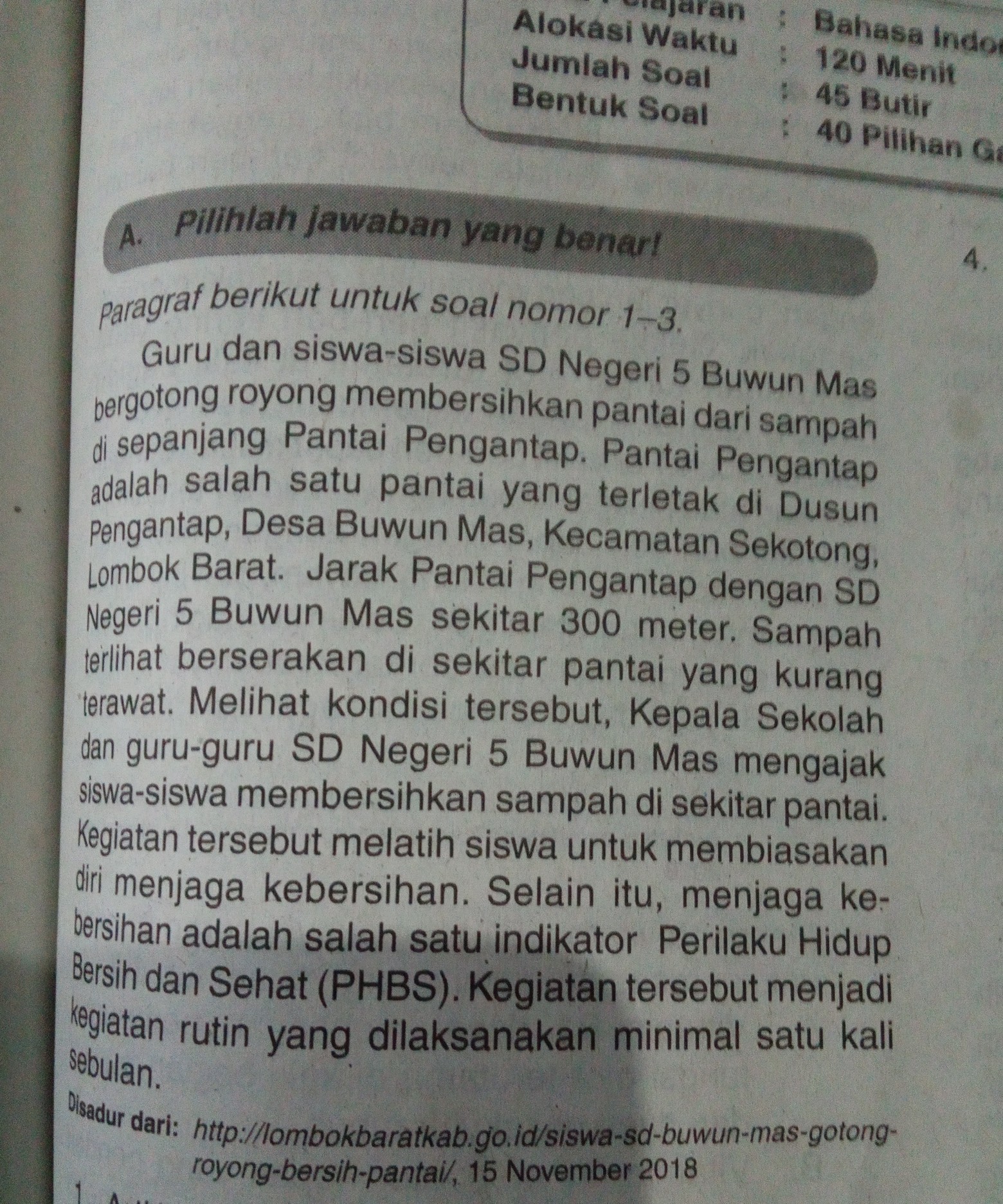 arti kata indikator pada kalimat tersebut adalah Brainly.co.id
