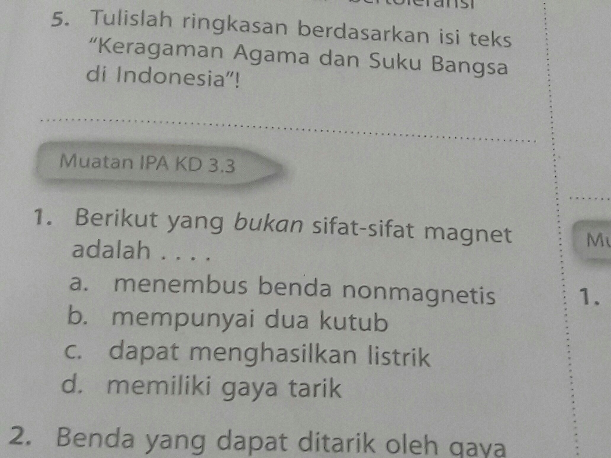 Berikut yang bukan sifatsifat adalah Brainly.co.id