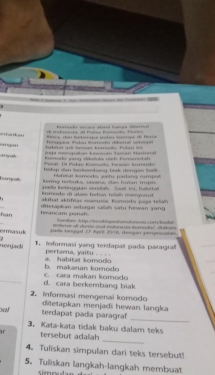 kata kata tidak baku dalam teks tersebut adalah Brainly.co.id