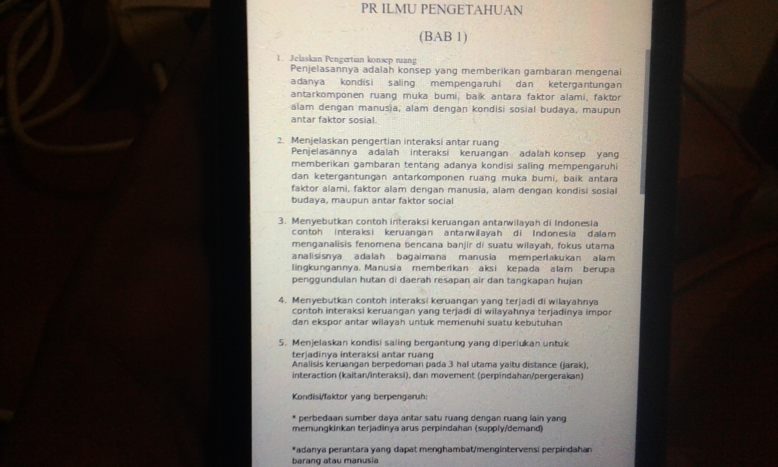 Menjelaskan Pengertian Konsep Ruang
