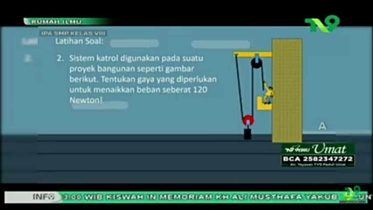 2. Sistem katrol digunakan pada suatu proyek bangunan