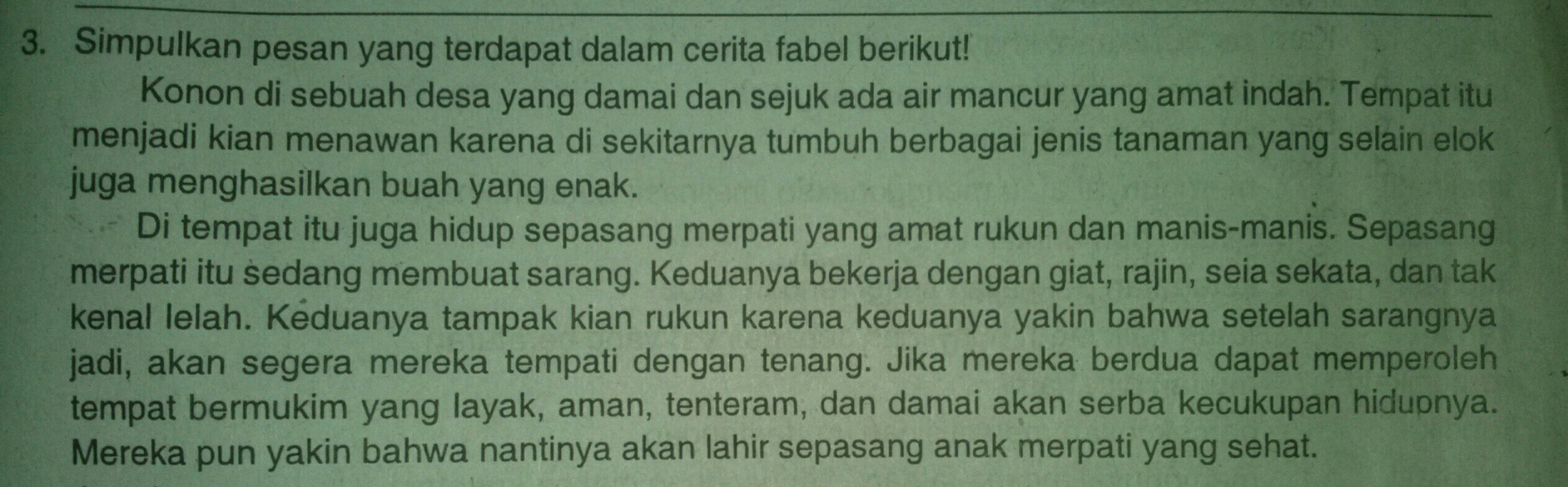 Soal Teks Fabel Pesan Moral Kumpulan Tugas
