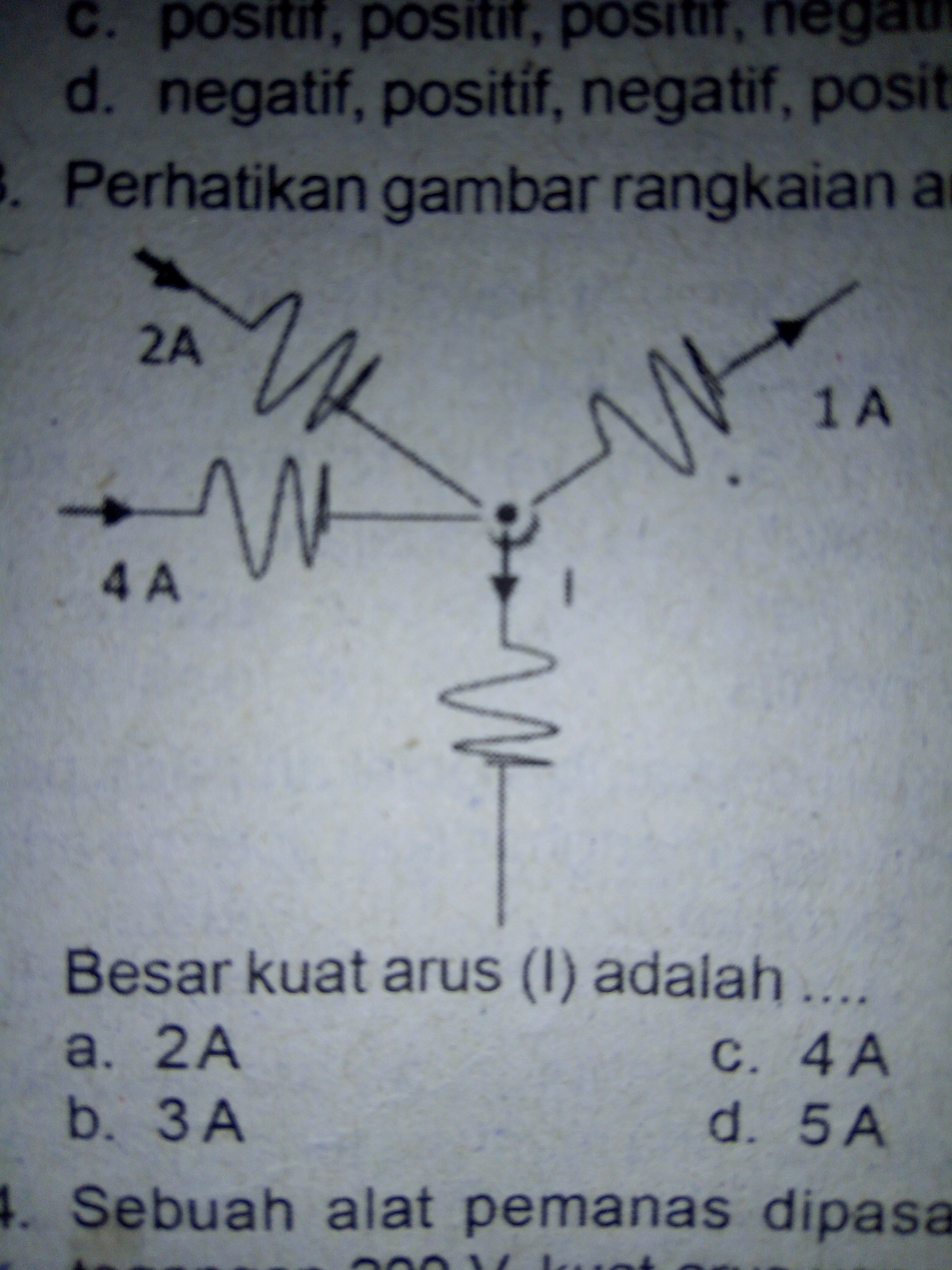perhatikan gambar rangkaian arus berikut! besar kuat arus (i) adalah