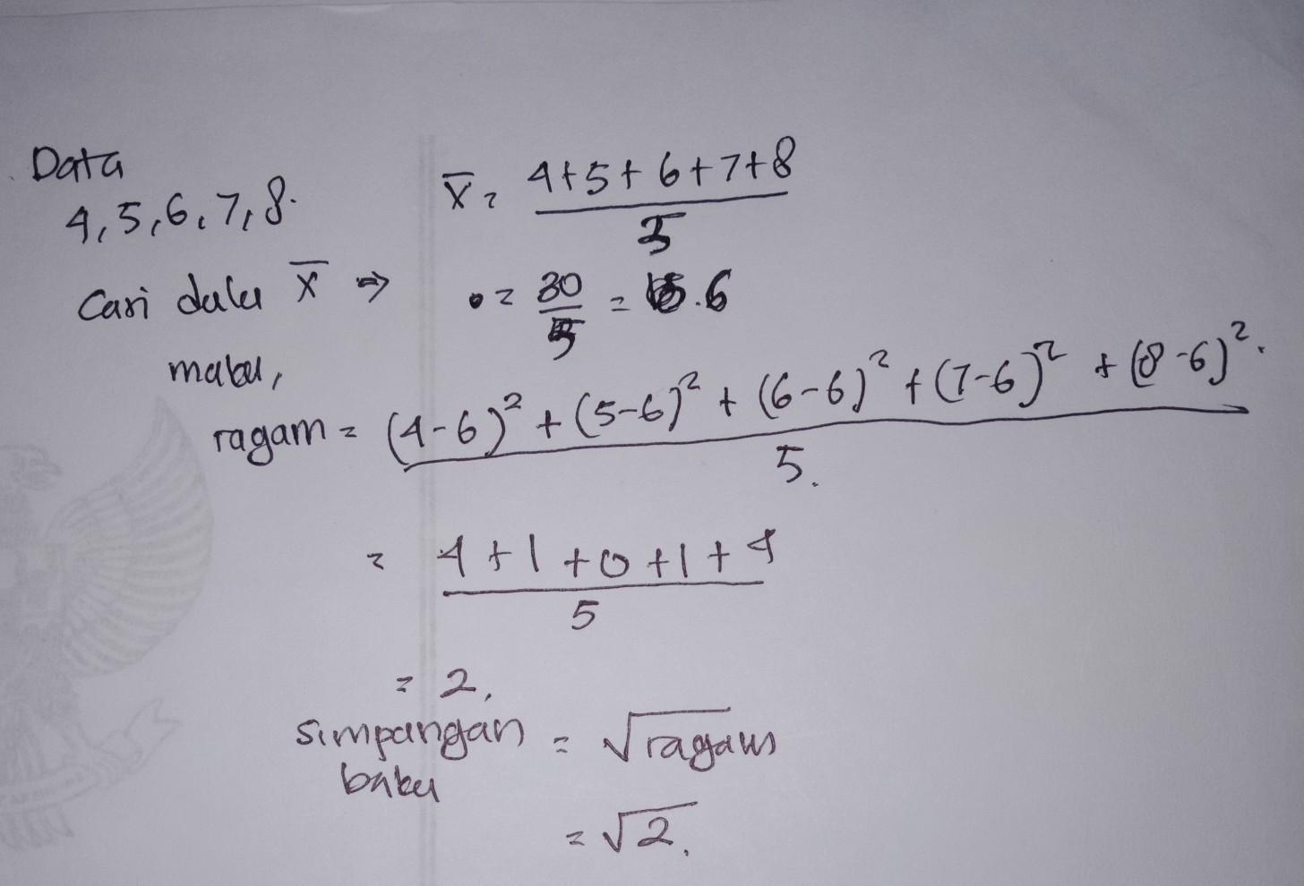 Simpangan Baku Dari Data 4 5 12 8 6 Adalah Sumber Berbagi Data