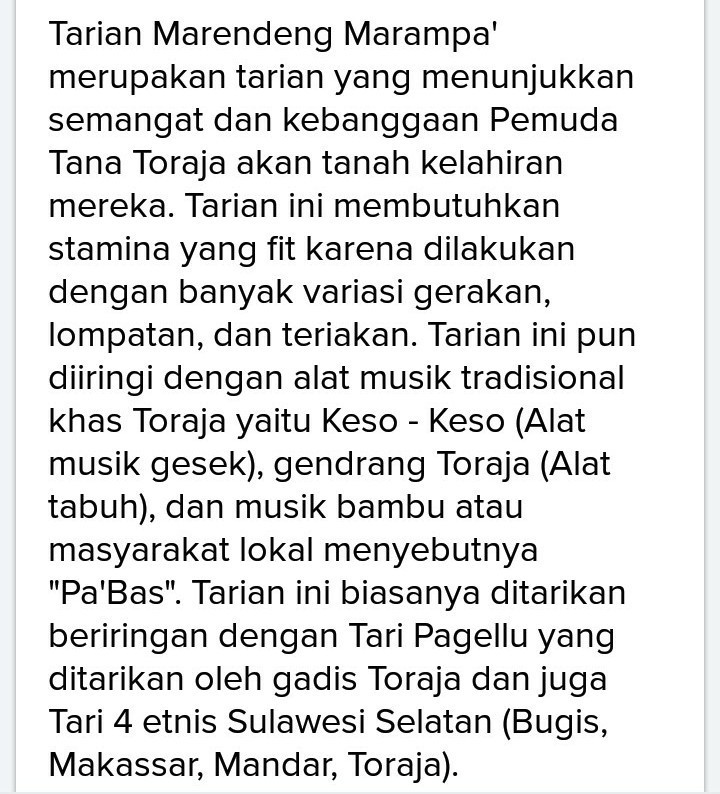 Jenis Tari Marendeng Marampa Brainly.co.id