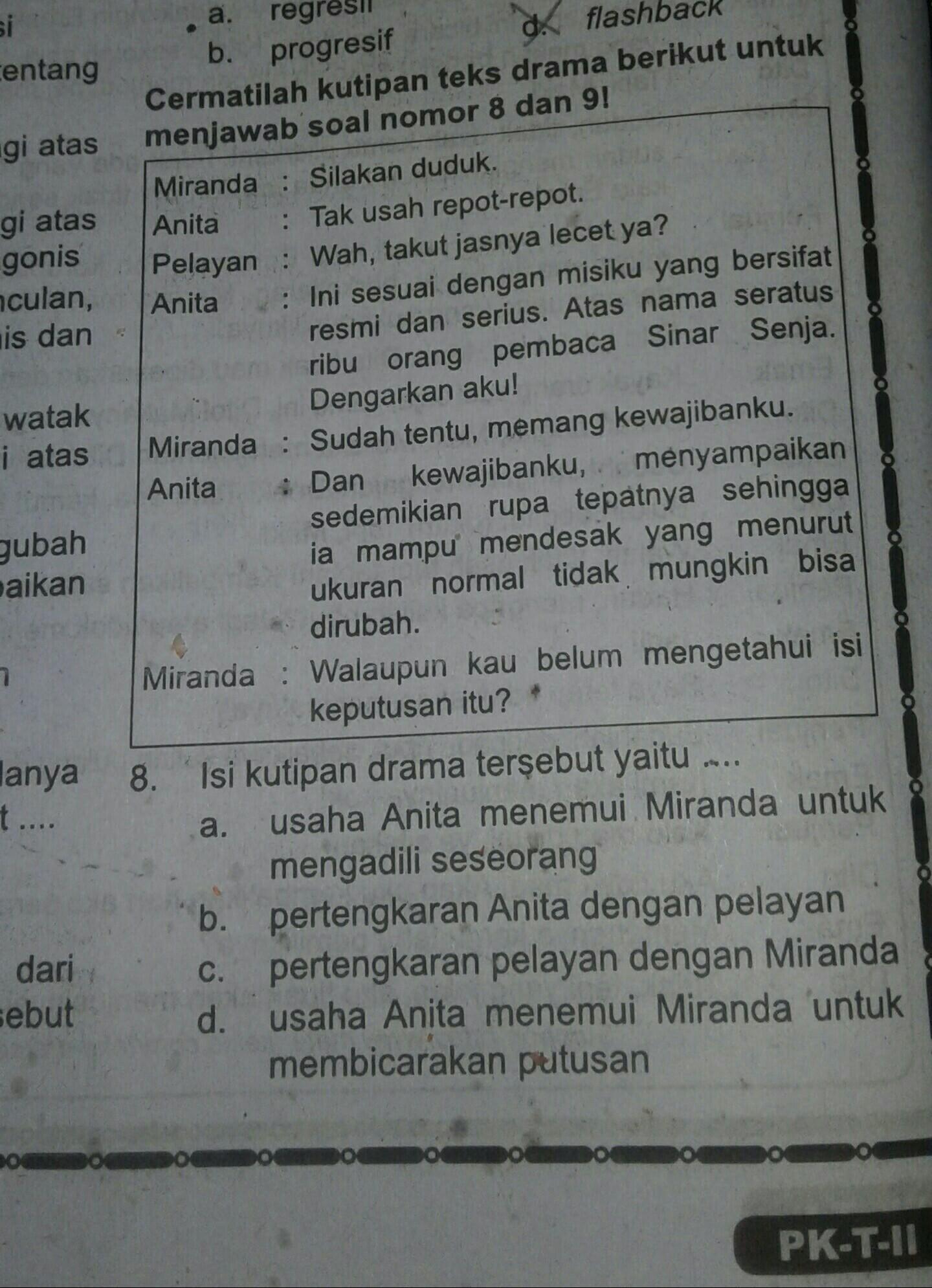 Watak Tokoh Dalam Drama