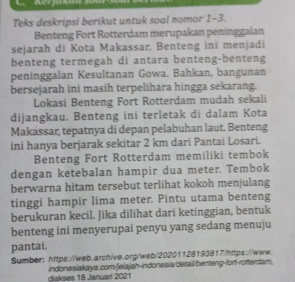 tentukan cara pendeskripsian teks tersebut!Jelaskan alasanmu! Brainly
