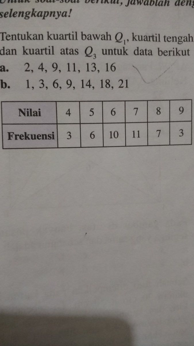 dari data tersebut, tentukanlah a.mean b.median c.modus tolng bantu