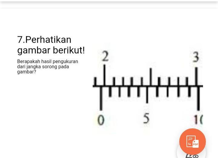 perhatikan gambar berikut!Berapakah hasil pengukuran dari jangka