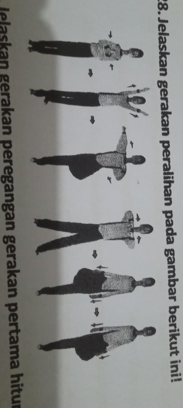 Jelaskan gerakan peralihan pada gambar berikut ini