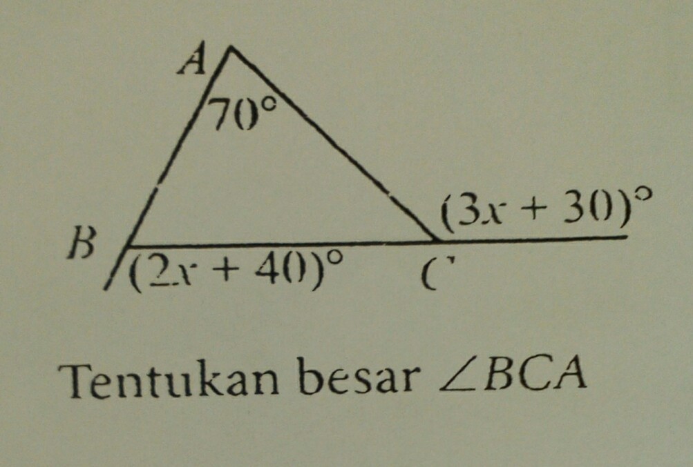tentukan besar sudut BCA Brainly.co.id