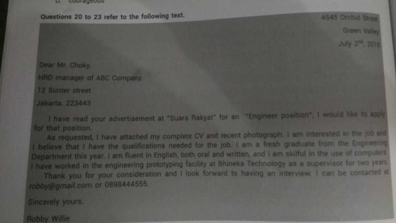What Is The Purpose Of A Cover Letter Brainly Tolong Bantu Jawab