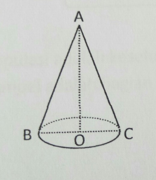 Perhatikan gambar kerucut berikut.Garis AB disebut...A