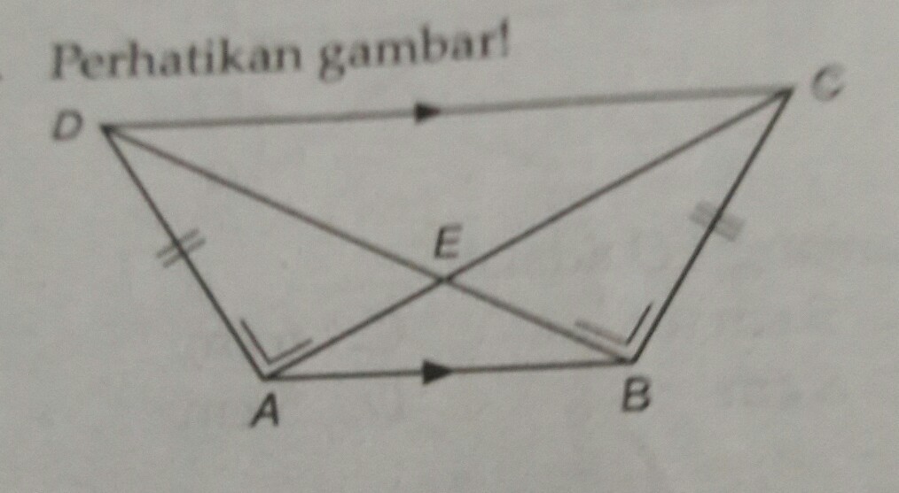 Diketahui ABCD adalah trapesium samakaki. Segitiga ACD dan