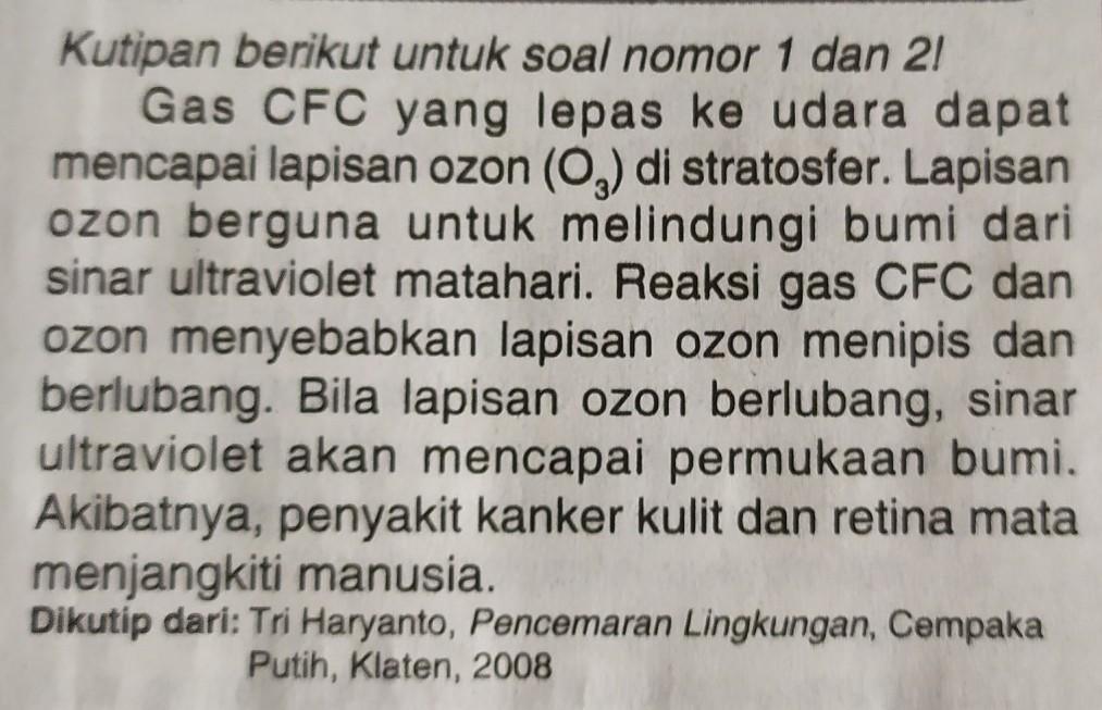 Buatlah Soal Tentang Terjadi Pencemaran Lingkungan Dan Jawaban