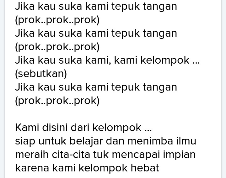 Lirik Yel Yel Pramuka Regu Melati
