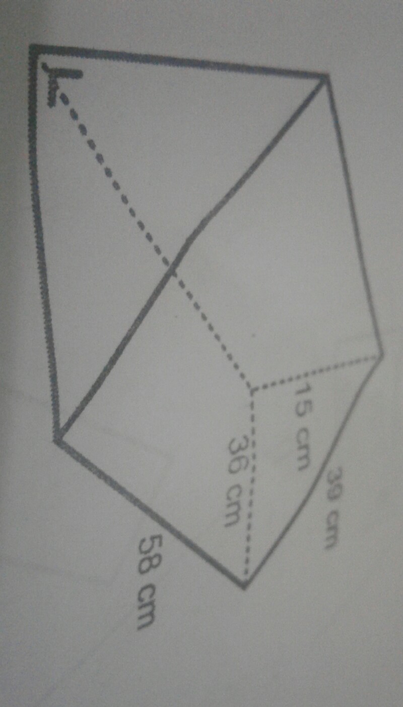 Perhatikan gambar diatas!Volume bangun tersebut adalah...A