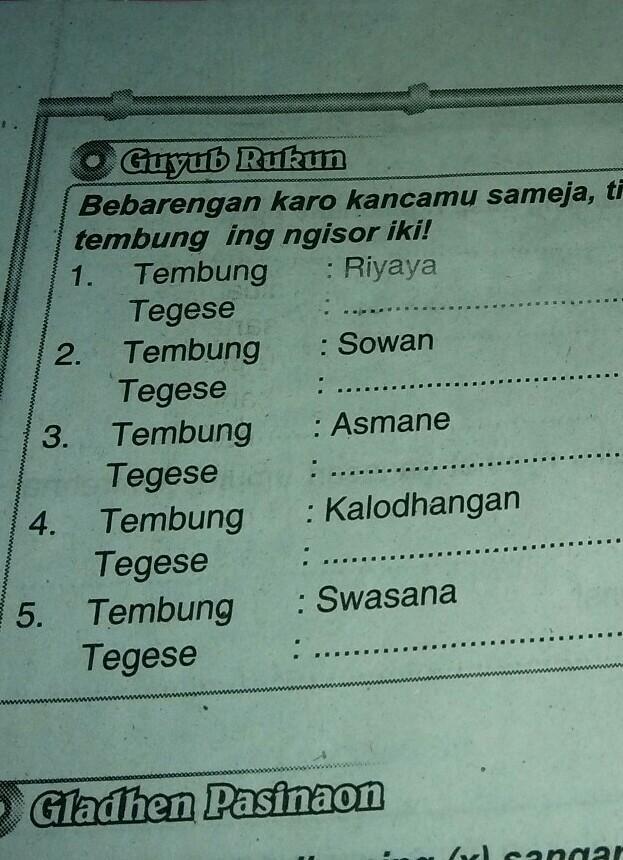 tembung riyaya tegese=tembung sowan tegese=tembung asmane tegese