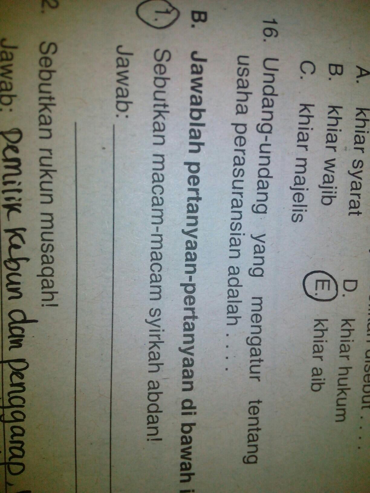 sebutkan macammacam syirkah abdan! Brainly.co.id