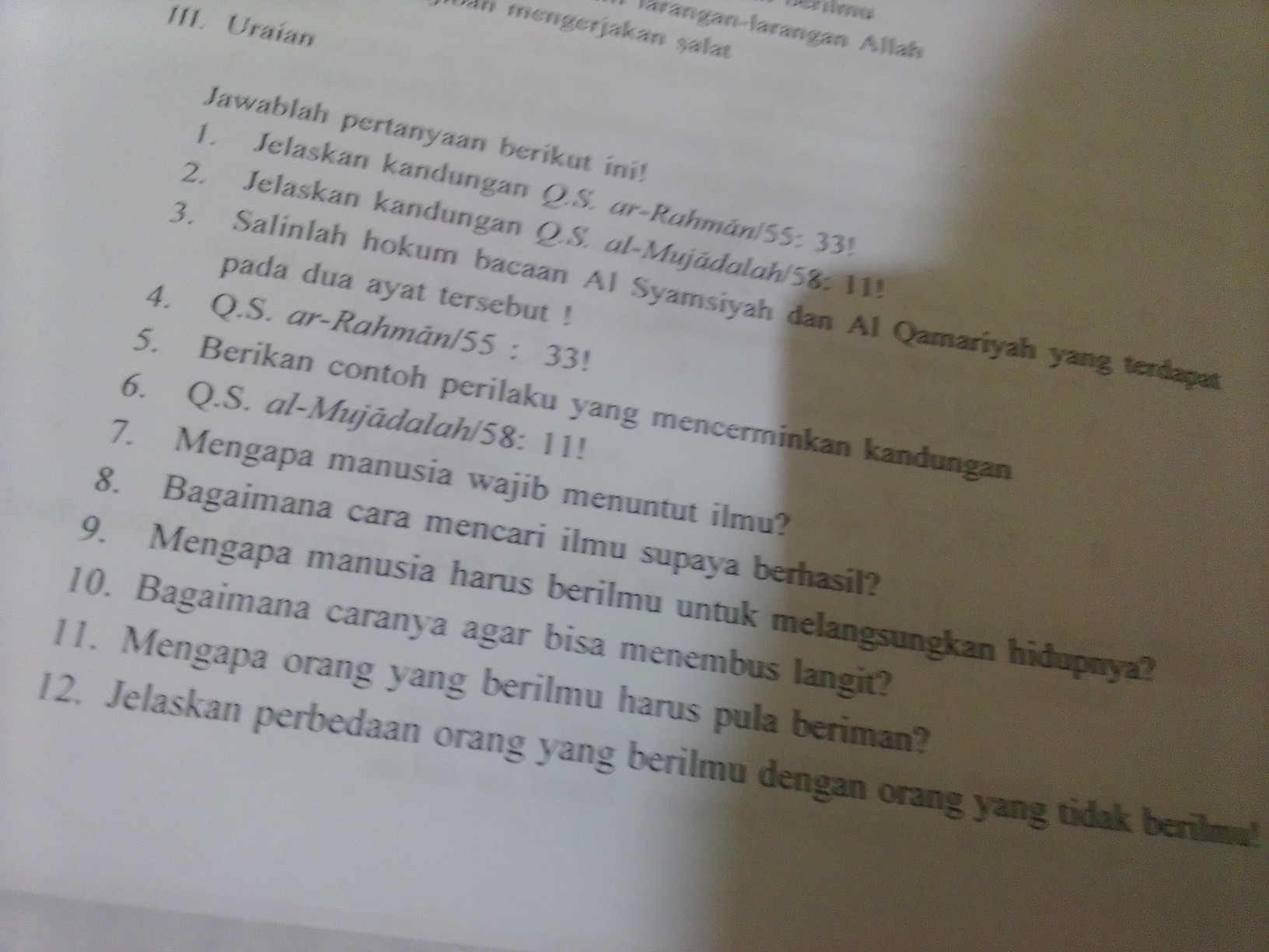 Contoh Perilaku Yang Mencerminkan Surat