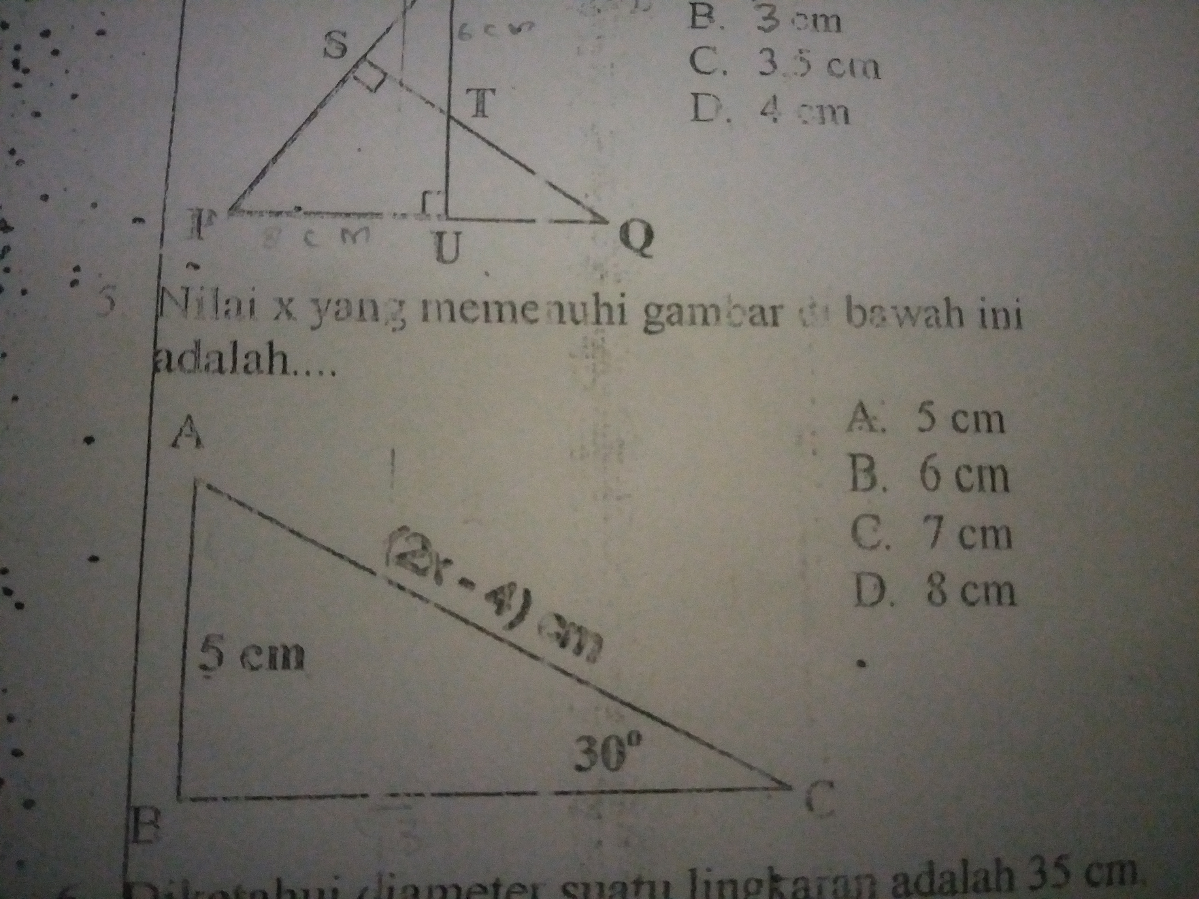 Nilai x yang memenuhi gambar di bawah ini adalah Brainly.co.id