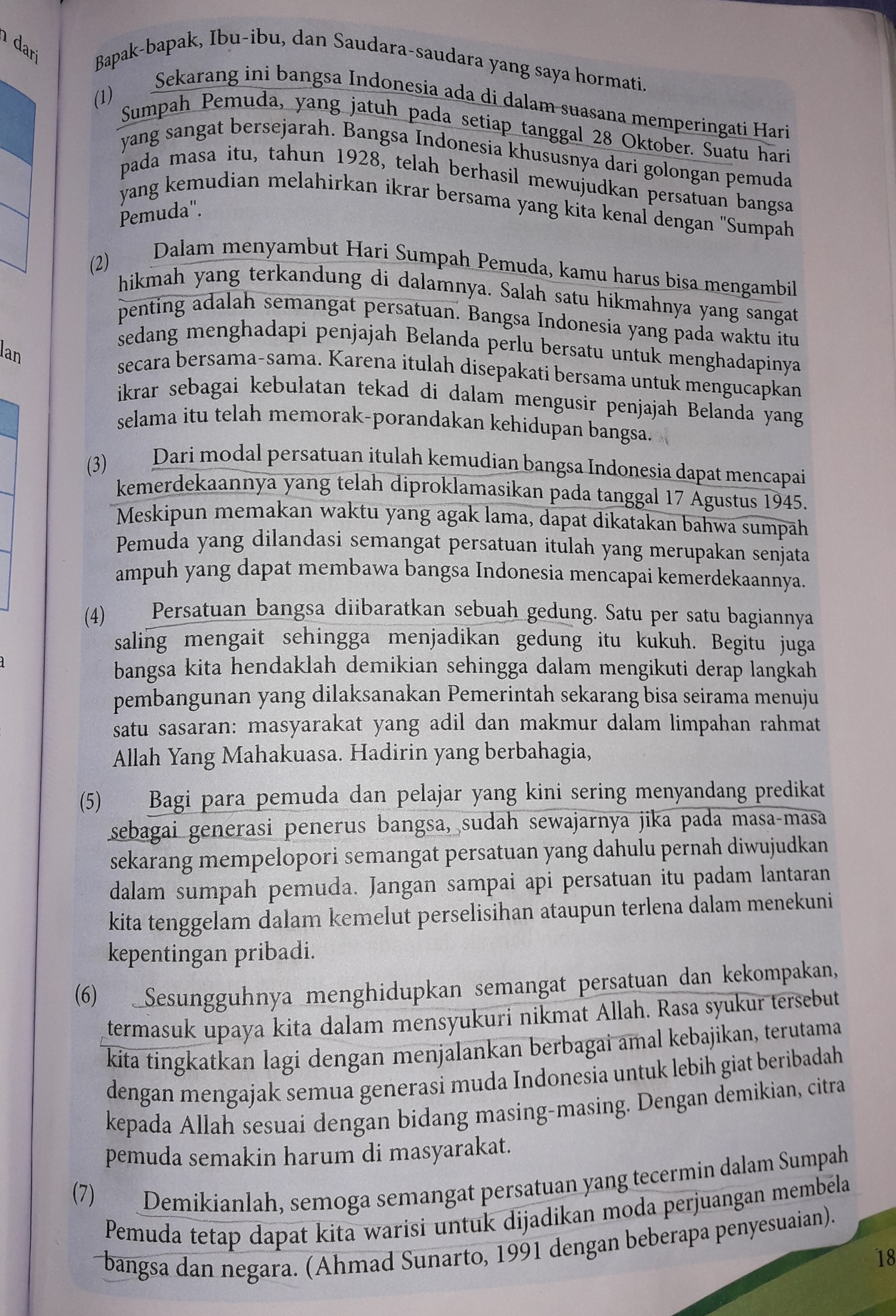 berikanlah tanggapan dari teks persuasif berikut ini! (perparagraf
