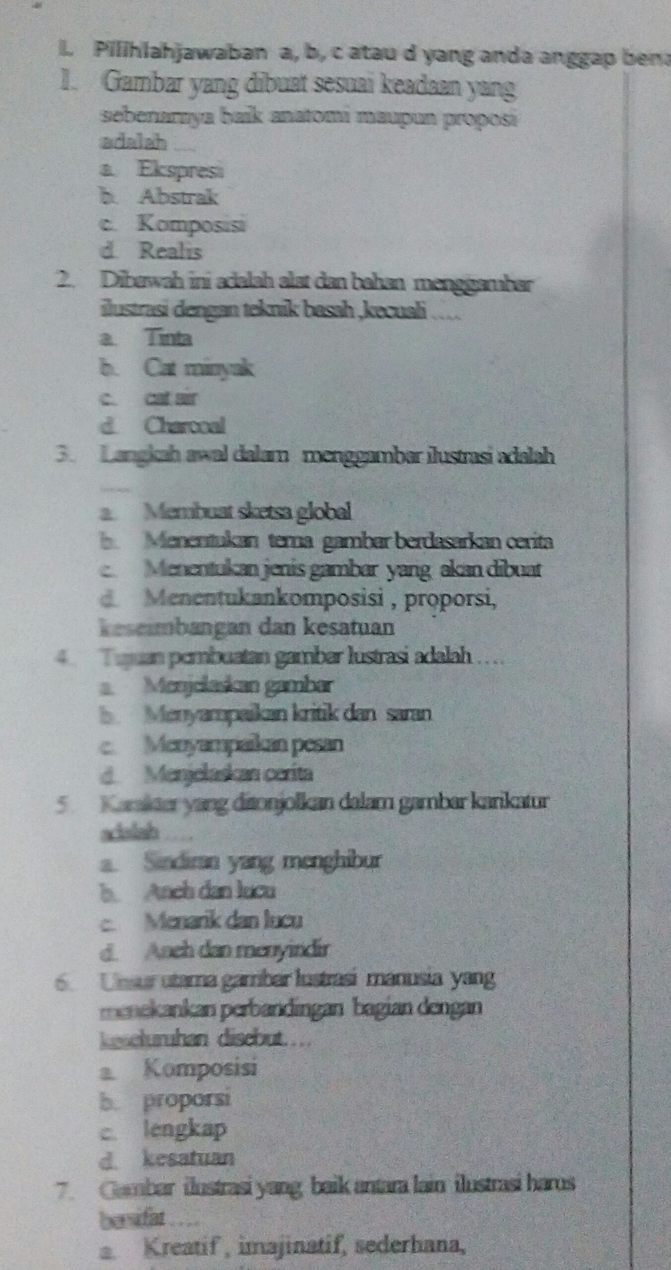 Gambar Yang Dibuat Sesuai Keadaan Yang Sebenarnya Baik Anatomi Maupun