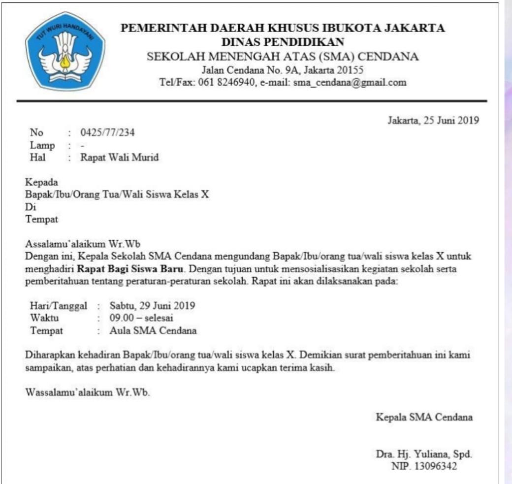 Perbedaan Surat Undangan Resmi Dan Tidak Resmi