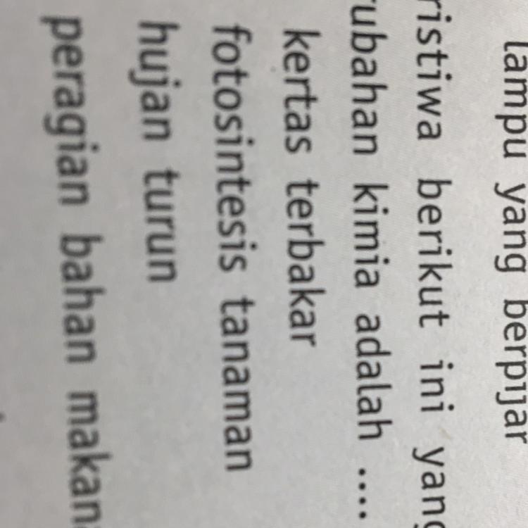 Perubahan berikut yang tidak termasuk perubahan fisis adalah 2021