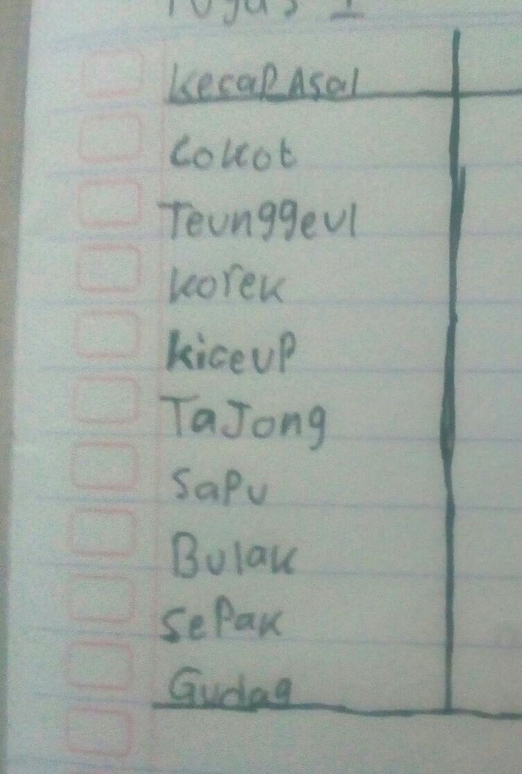 Contoh Kalimat Kecap Rajekan