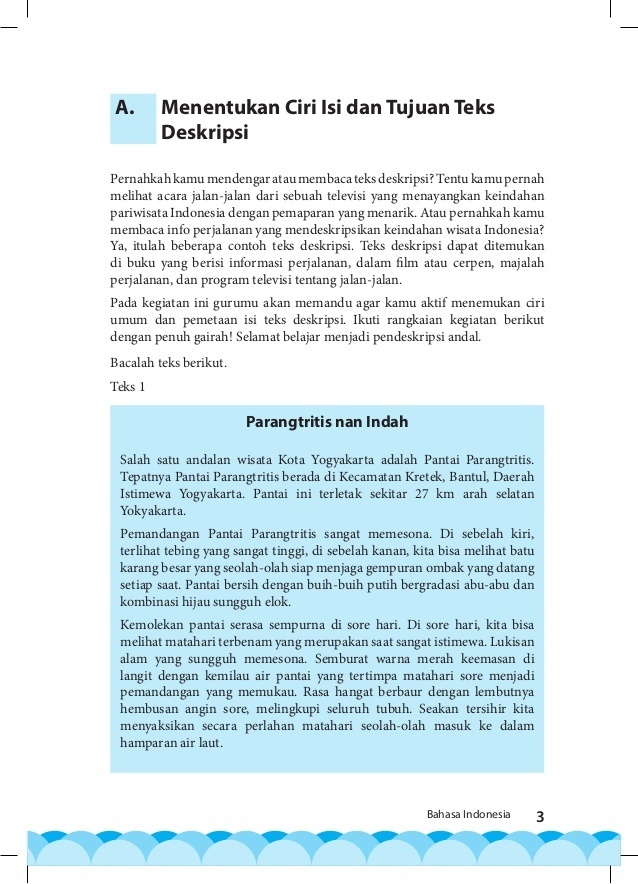 PARANGTRITIS NAN INDAH Mohon bantuannya, carilah kata umum dan kata