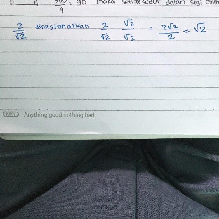 bentuk sederhana dari 4 per akar 2 = Brainly.co.id